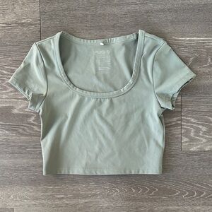 H&M Light Green Crop Top